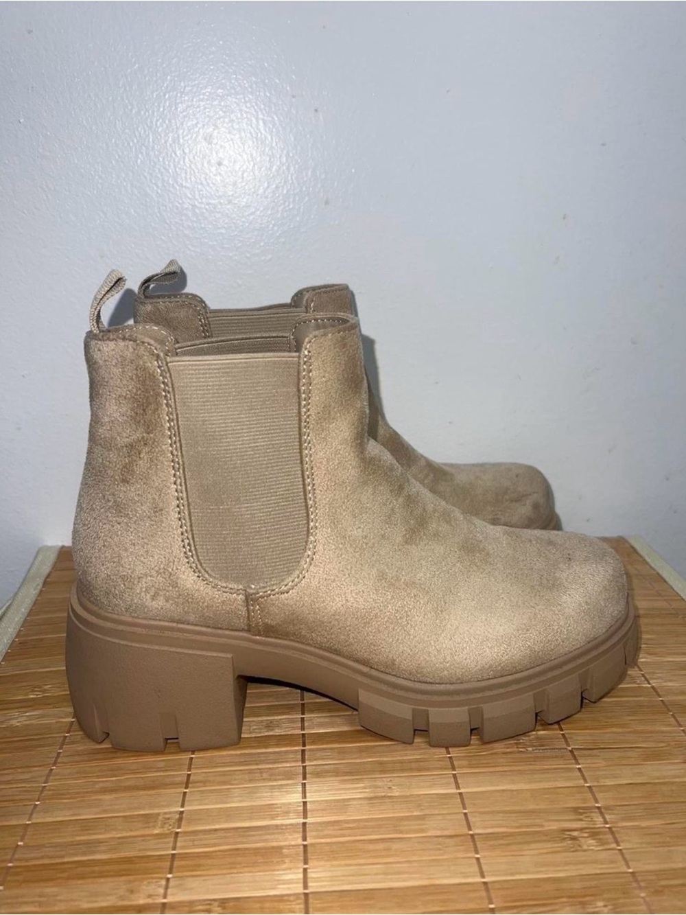 Tilly's Taupe Chelsea Lug Ankle Boots